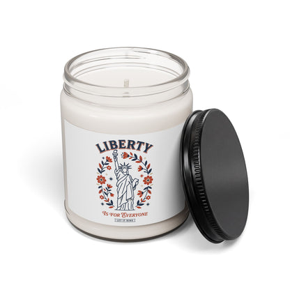 Liberty Statue Floral Candle, Soy Candle | Patriotic Equal Rights