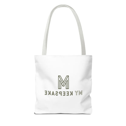Tote Bag White  – Green Bear by My Keepsake