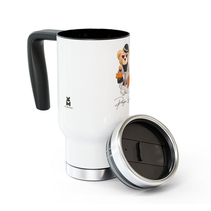 Prague Style Bear Stainless Steel Travel Mug – 14 oz
