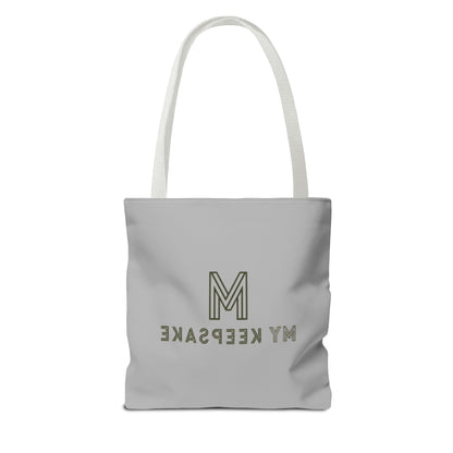 Tote Bag Light grey –  Green Bear by My Keepsake