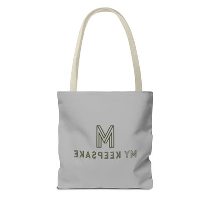 Tote Bag Light grey –  Green Bear by My Keepsake