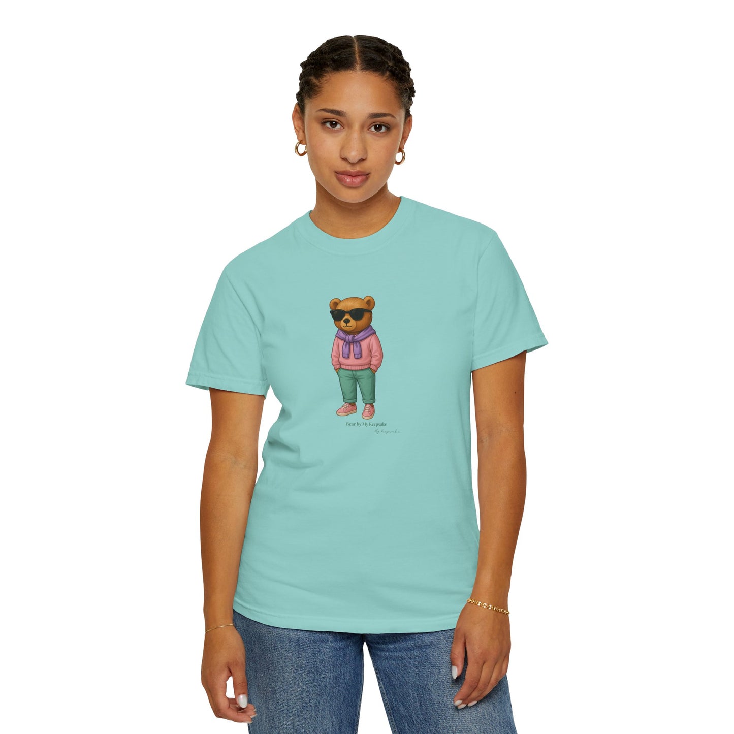 Unisex T-Shirt – Pink Hoodie Bear by My Keepsake