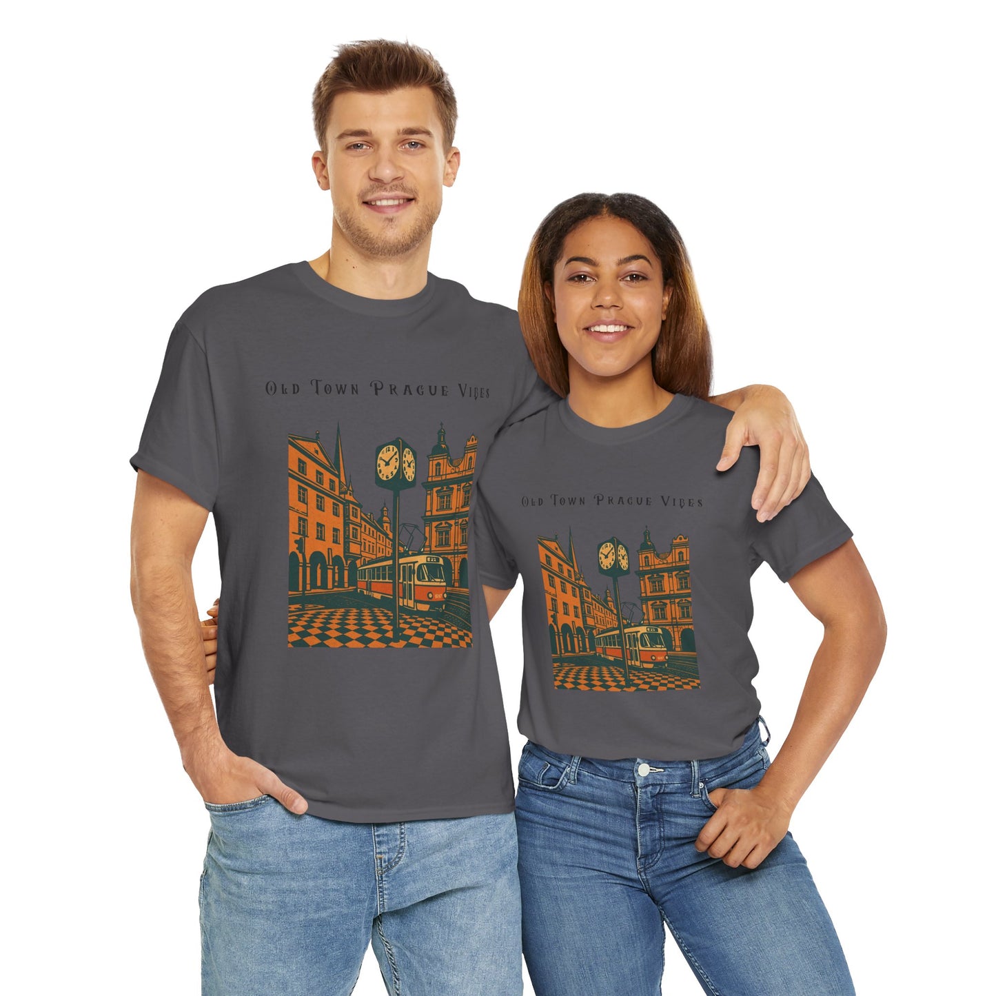 Vintage Prague Old Town Vibes T-Shirt  Travel Lover’s Graphic Tee