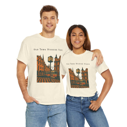 Vintage Prague Old Town Vibes T-Shirt  Travel Lover’s Graphic Tee
