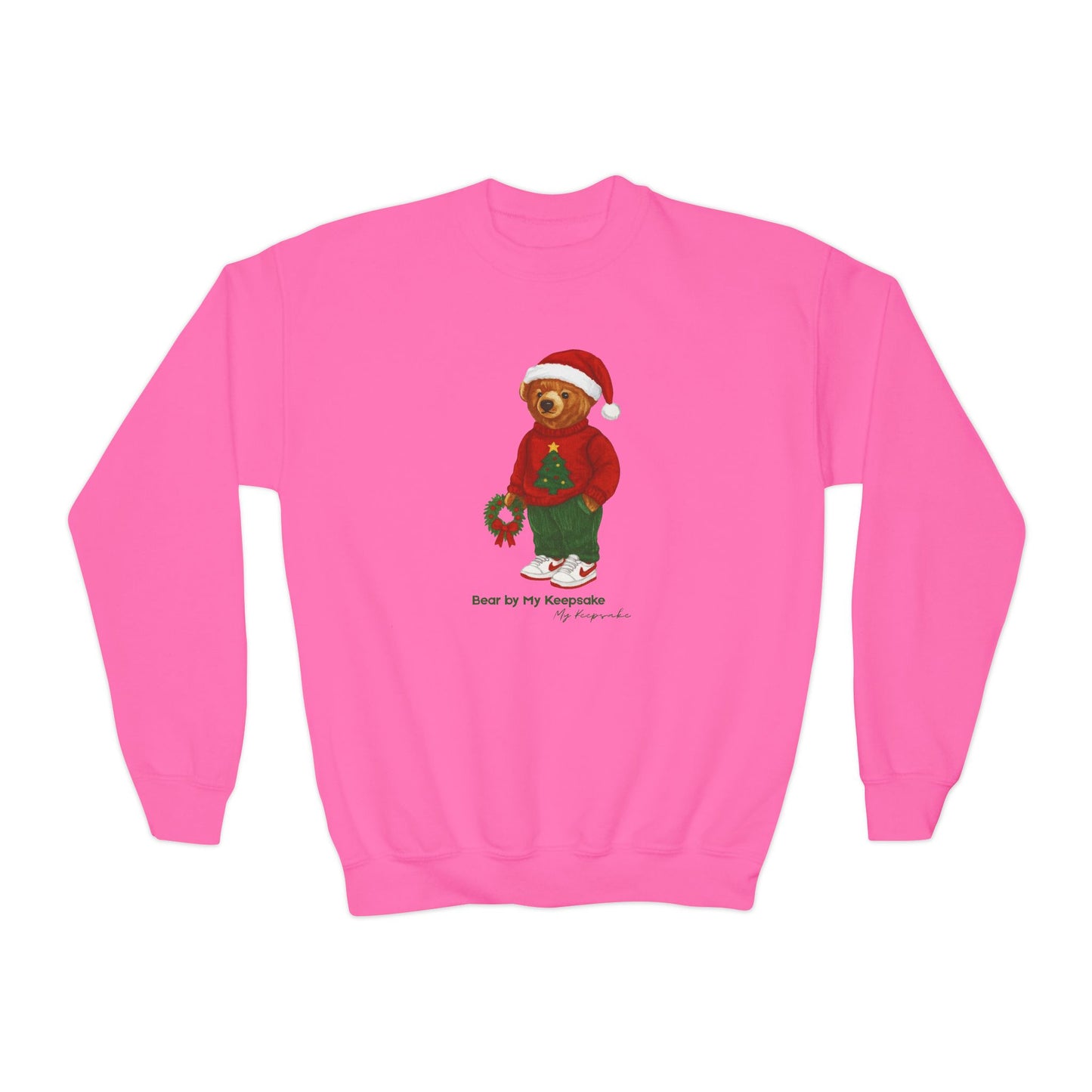 Bear by My Side Christmas Sweatshirt | Festive Youth Crewneck for Kids