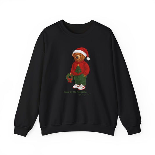 Cozy Christmas Bear Unisex Sweatshirt | Holiday Crewneck by My Keepsake