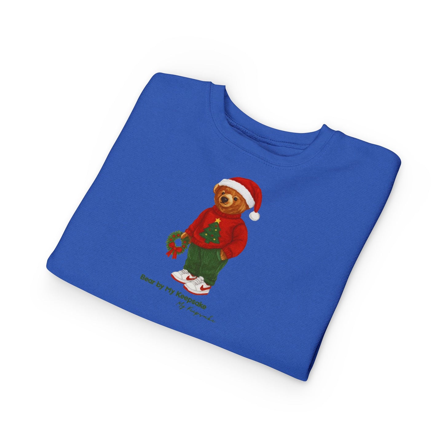 Cozy Christmas Bear Toddler Sweatshirt | Festive Holiday Gift for Kids, Santa Bear Design