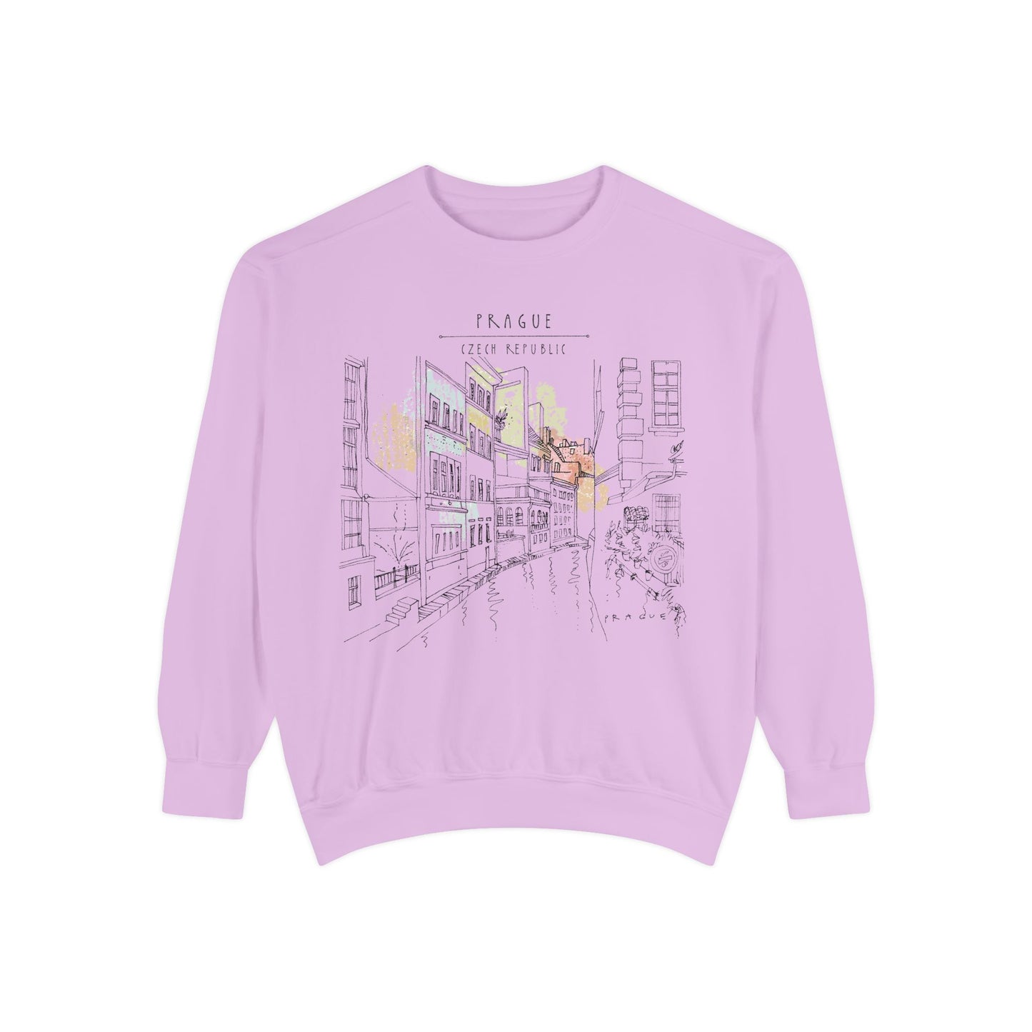 Prague Sketch Unisex Sweatshirt – Vintage City Illustration Crewneck