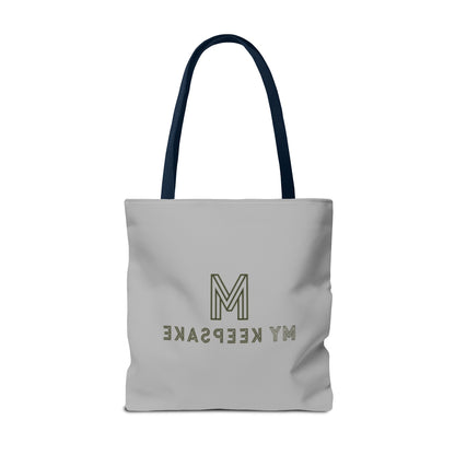 Tote Bag Light grey –  Green Bear by My Keepsake