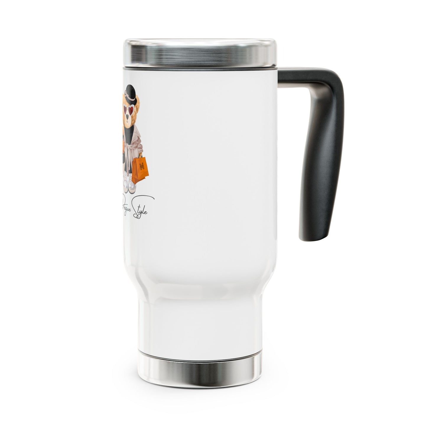 Prague Style Bear Stainless Steel Travel Mug – 14 oz