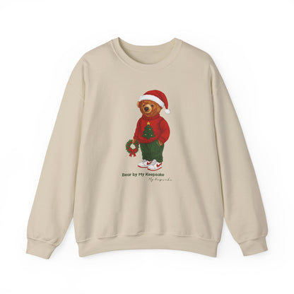 Cozy Christmas Bear Unisex Sweatshirt | Holiday Crewneck by My Keepsake