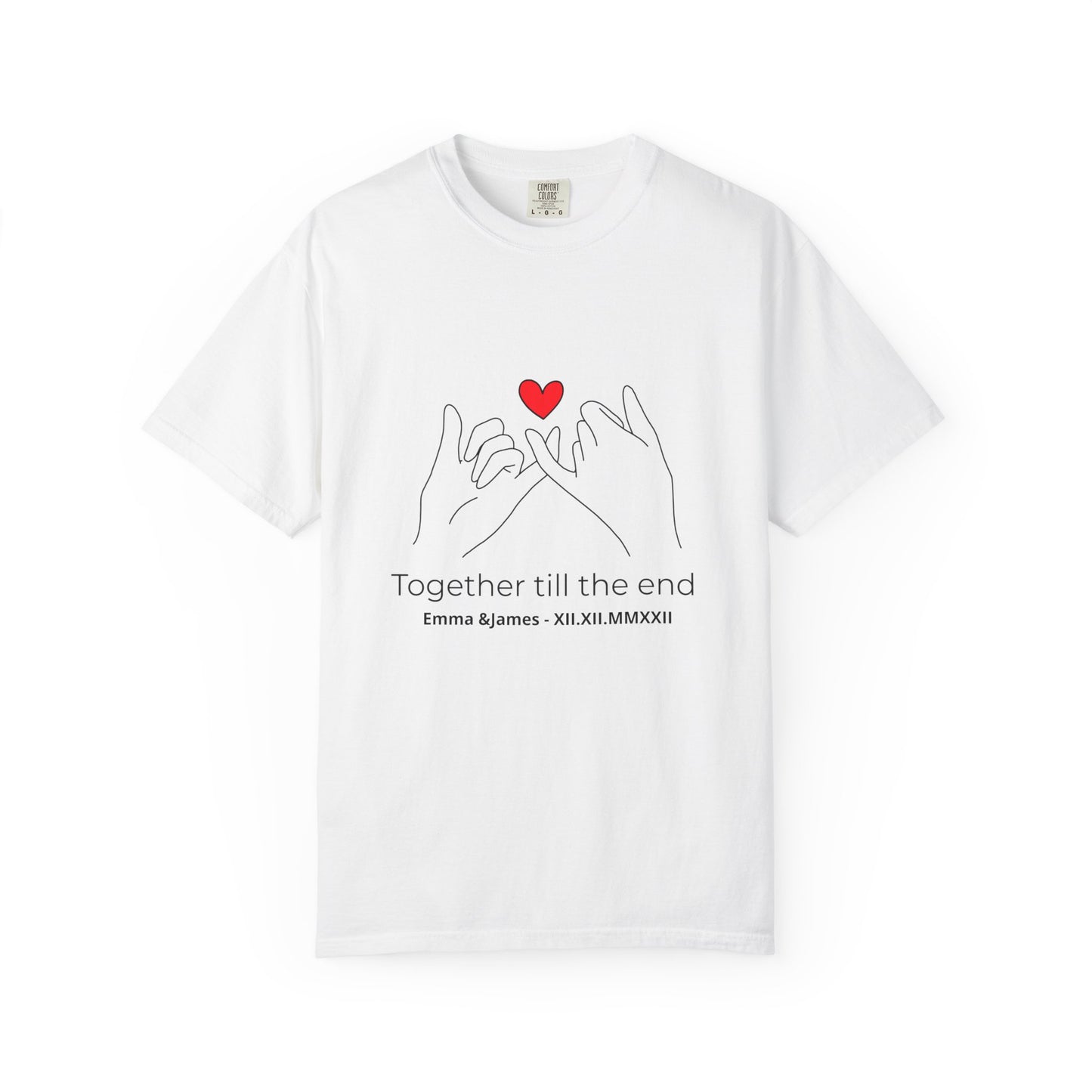 Together Till the End T-Shirt – Personalized Couple Love Shirt