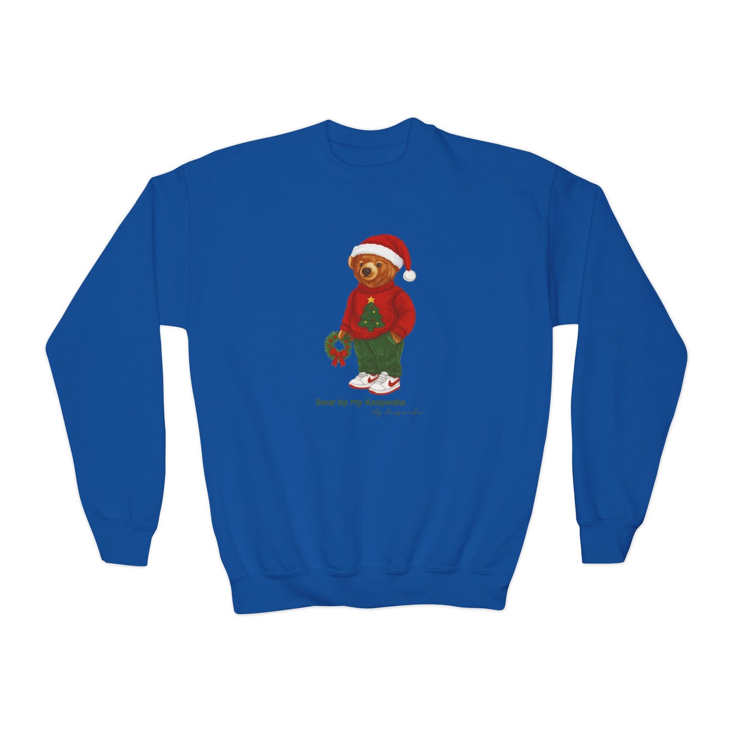 Bear by My Side Christmas Sweatshirt | Festive Youth Crewneck for Kids