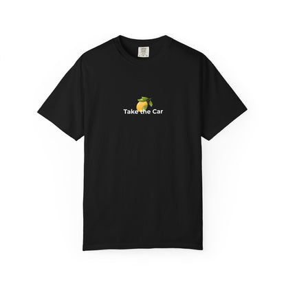 Lemon Tree Car T-Shirt – Vintage Green Graphic Garment-Dyed Tee