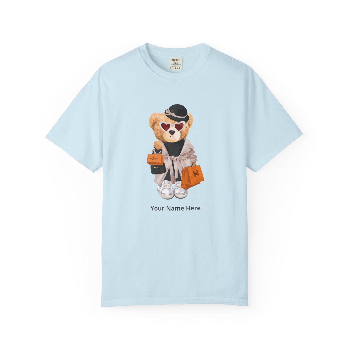 City Shopper Bear T-Shirt – Personalized Name Cute Tee