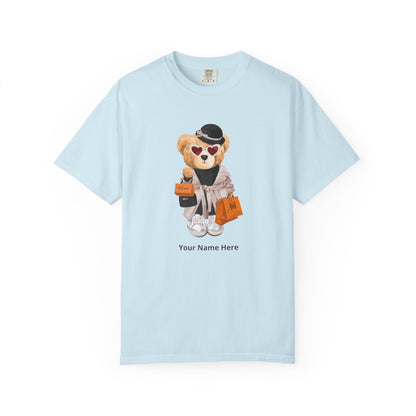 City Shopper Bear T-Shirt – Personalized Name Cute Tee