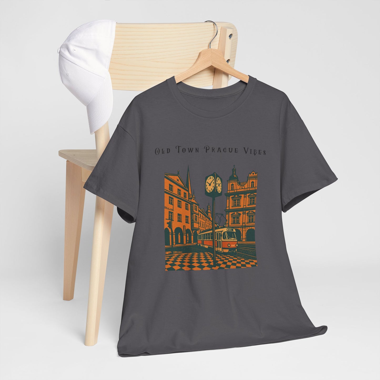 Vintage Prague Old Town Vibes T-Shirt  Travel Lover’s Graphic Tee