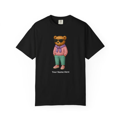 Street Bear Girl T-Shirt – Personalized Name Cute Tee