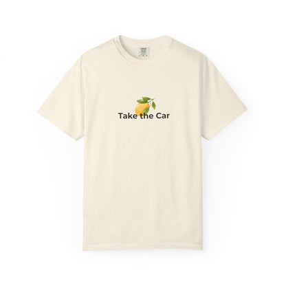 Lemon Tree Car T-Shirt – Vintage Green Graphic Garment-Dyed Tee