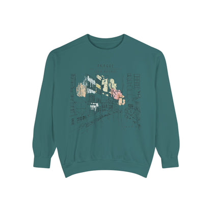 Prague Sketch Unisex Sweatshirt – Vintage City Illustration Crewneck