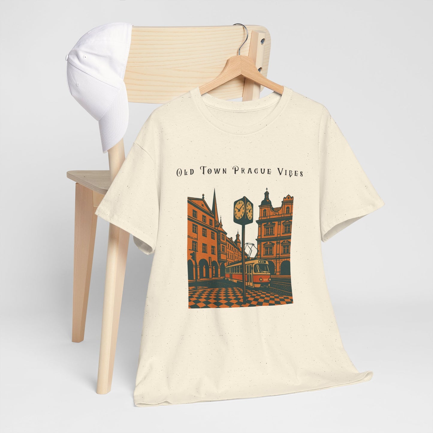 Vintage Prague Old Town Vibes T-Shirt  Travel Lover’s Graphic Tee
