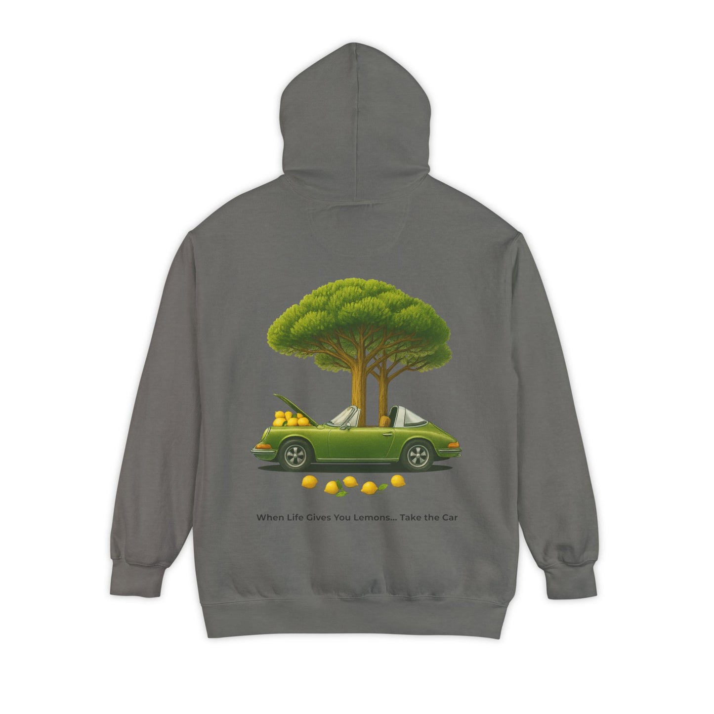 Vintage Car Lemon Tree Graphic Hoodie