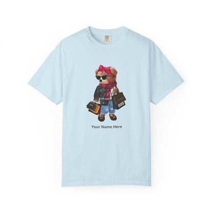 Fashion Shopper Bear T-Shirt – Personalized Name Cute Tee