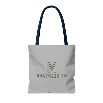 Tote Bag Light grey –  Green Bear by My Keepsake