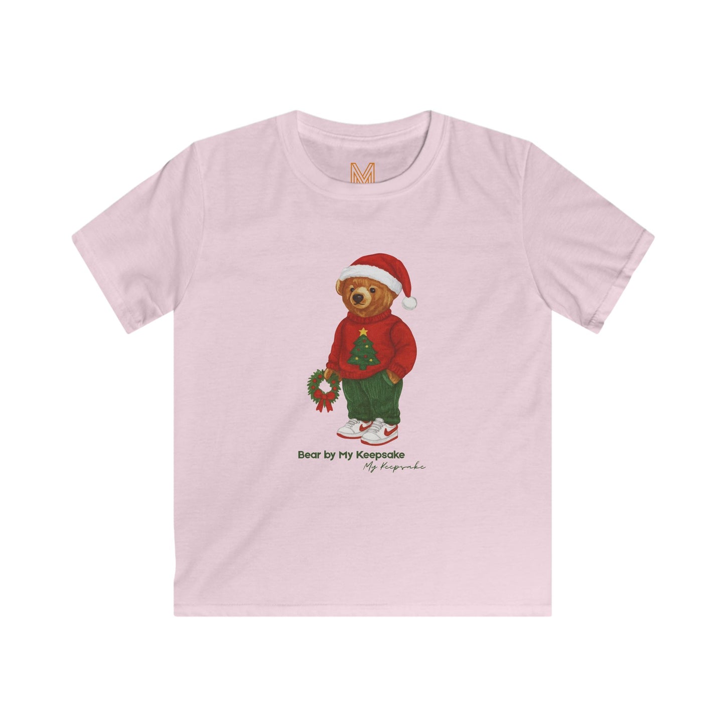 Cozy Christmas Bear Kids T-Shirt | Soft Holiday Tee for Boys & Girls
