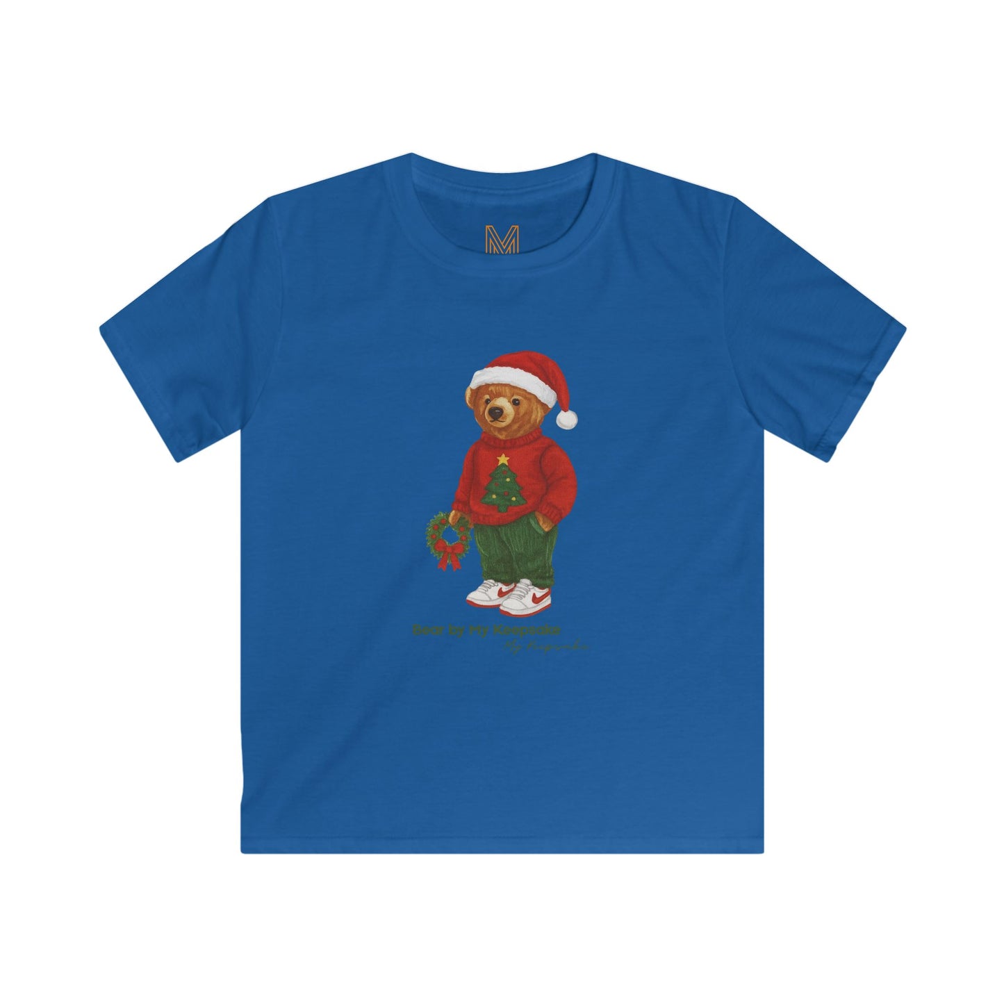 Cozy Christmas Bear Kids T-Shirt | Soft Holiday Tee for Boys & Girls