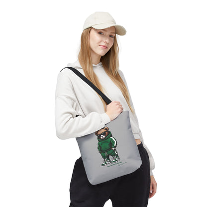 Tote Bag Light grey –  Green Bear by My Keepsake