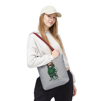 Tote Bag Light grey –  Green Bear by My Keepsake