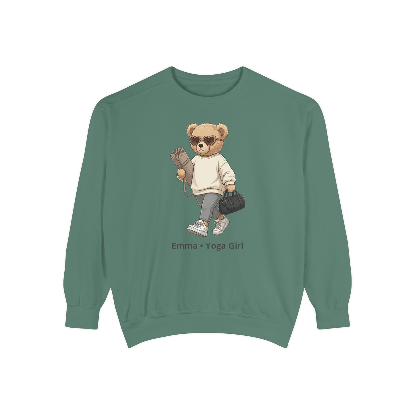 Personalized Yoga Bear Premium Sweatshirt – Custom Name Crewneck