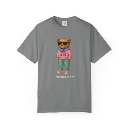 Street Bear Girl T-Shirt – Personalized Name Cute Tee