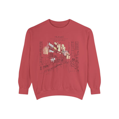 Prague Sketch Unisex Sweatshirt – Vintage City Illustration Crewneck