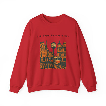 Prague Old Town Sweatshirt  Vintage Czech Republic Crewneck  Travel Souvenir Gift