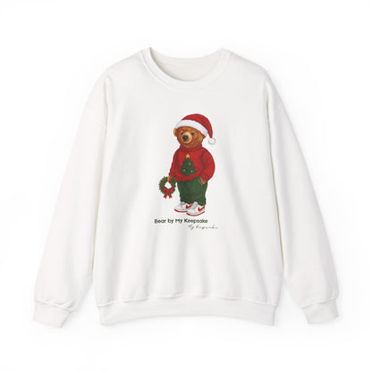 Cozy Christmas Bear Unisex Sweatshirt | Holiday Crewneck by My Keepsake