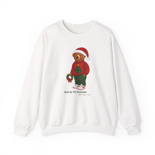 Cozy Christmas Bear Unisex Sweatshirt | Holiday Crewneck by My Keepsake