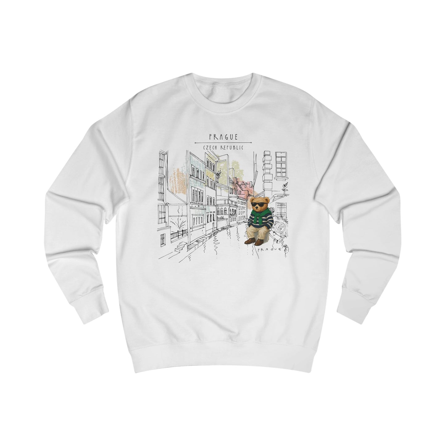 Prague Teddy Bear Sweatshirt   Czech Republic Souvenir Tee
