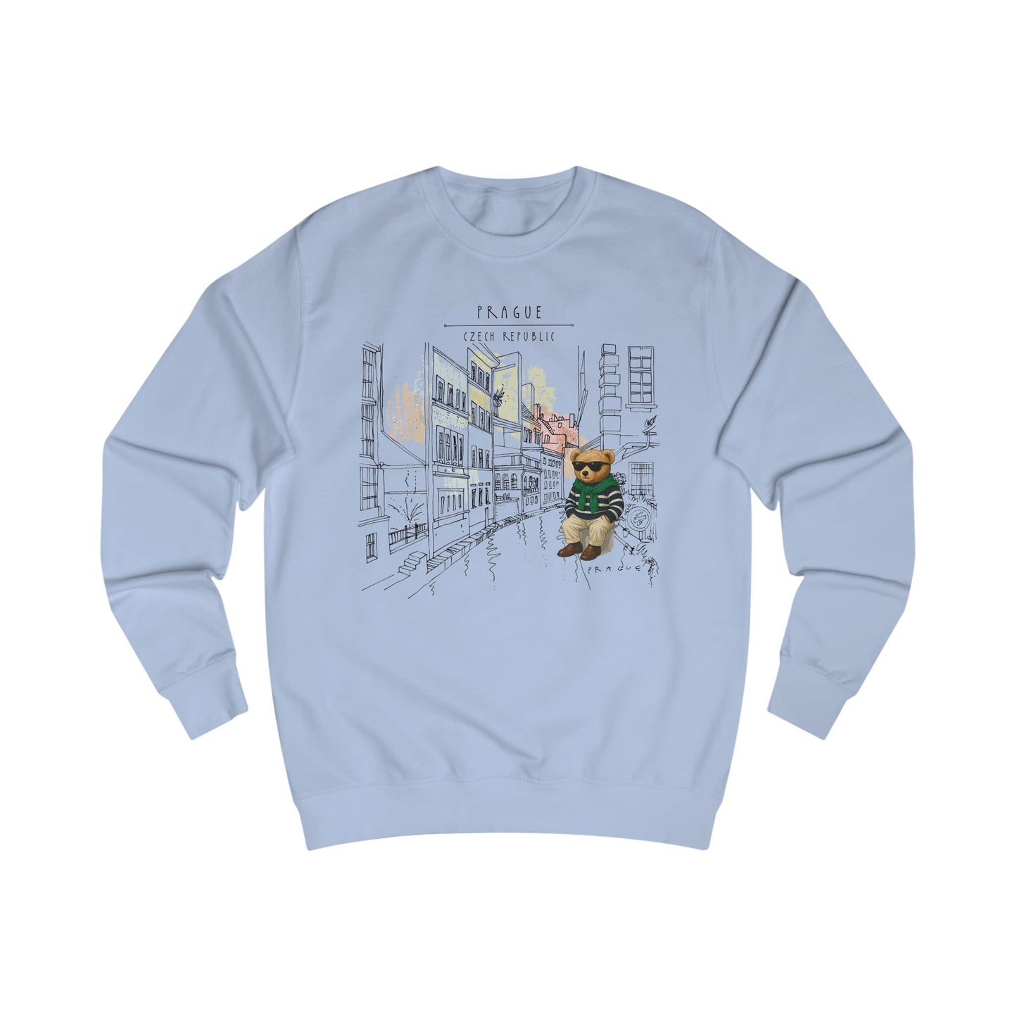Prague Teddy Bear Sweatshirt   Czech Republic Souvenir Tee