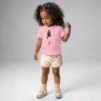 Baby Winter Club Bear T-Shirt in pink with teddy bear print