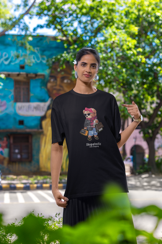 Shopping Bear Unisex T-shirt - Perfect Gift for Shopaholics