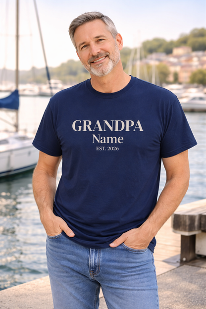 Custom Grandpa Shirt — Name & Year