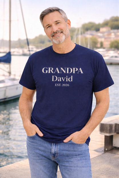 Custom Grandpa Shirt — Name & Year