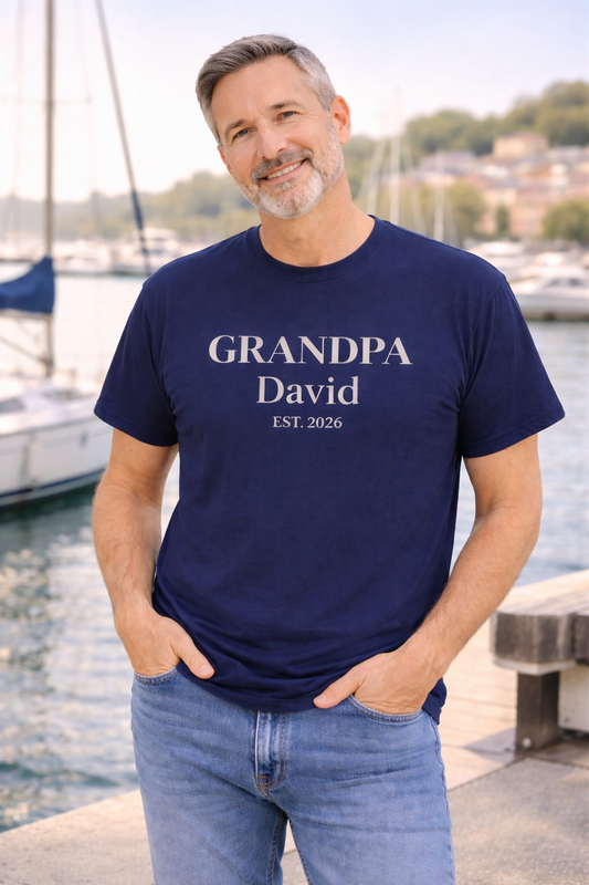 Custom Grandpa Shirt — Name & Year