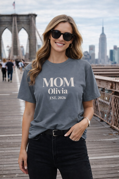 Custom Mom Shirt — Name & Year