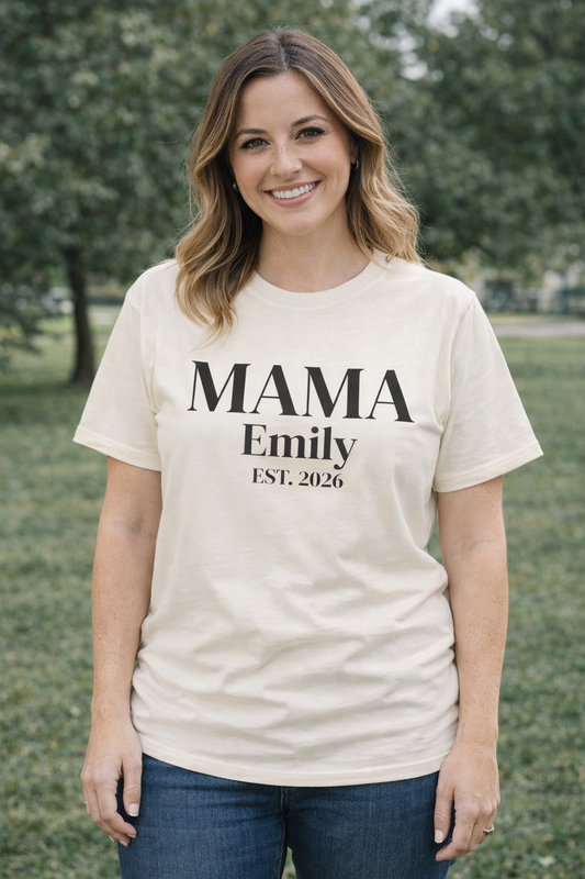 Custom Mama Shirt — Name & Year