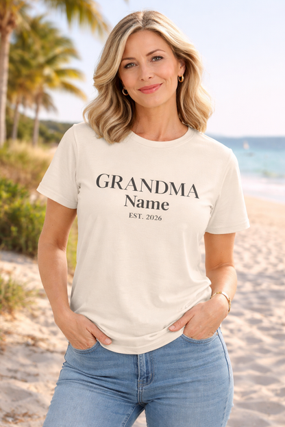 Custom Grandma Shirt — Name & Year