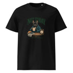Not Today French Bulldog organic cotton T-shirt with sleepy dog, coffee and funny Ask Again Tomorrow quote