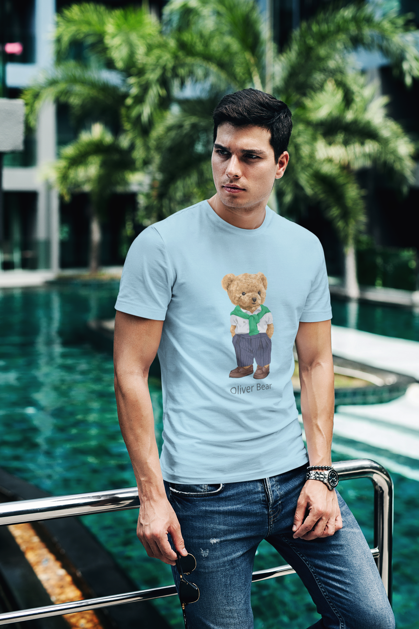 Street Bear T-Shirt – Personalized Name Cute Tee